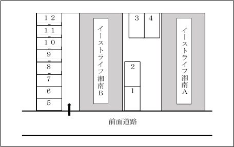 イーストライフ湘南Ａ棟  イーストライフ湘南A・B　駐車場配置図