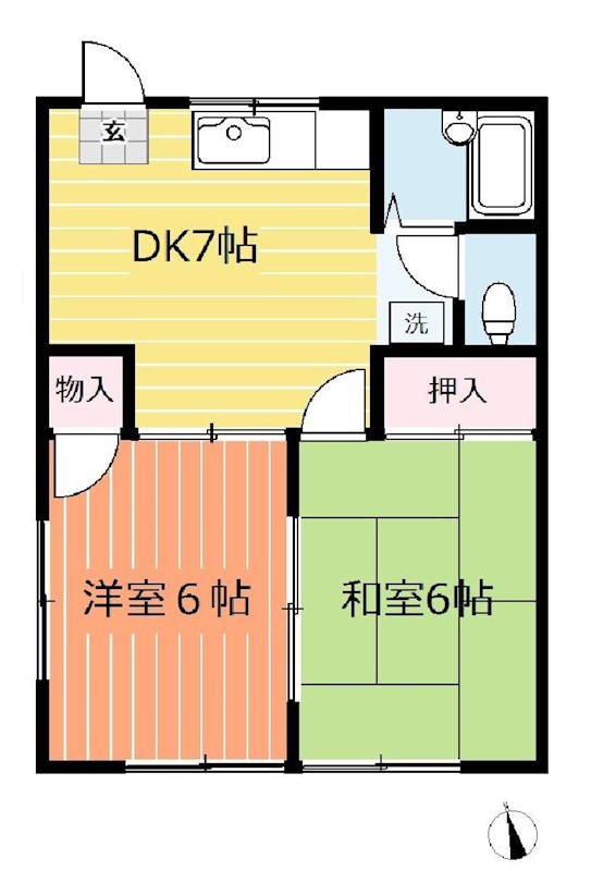 ビラ秀芳Ⅲ 間取り