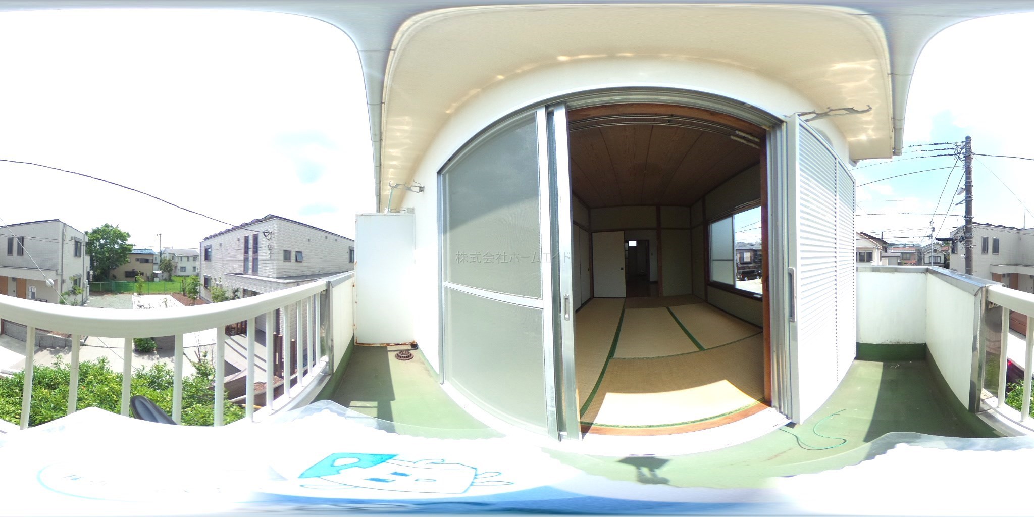 日当たりの良いベランダです